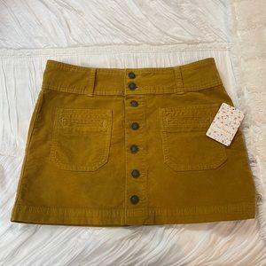NWT free people corduroy skirt